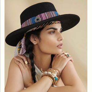 WESTERN-TRIMMED BOATER HAT Anthropologie